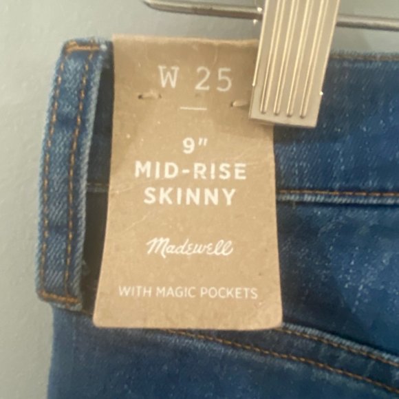 NWT Madewell 9" Mid-Rise Skinny Jean 25 - Picture 9 of 10